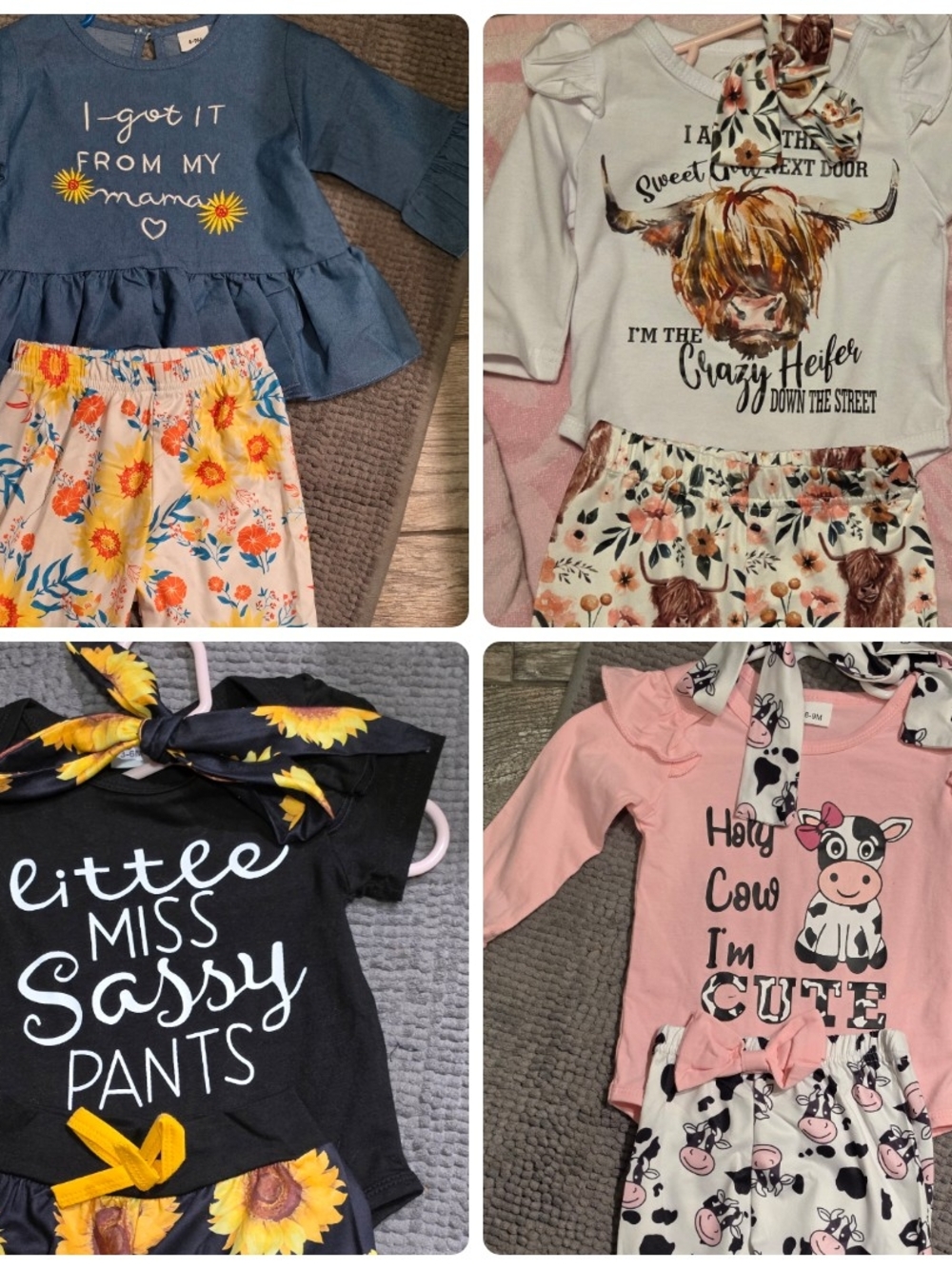 Baby Girl Boutique Outfits Bundle